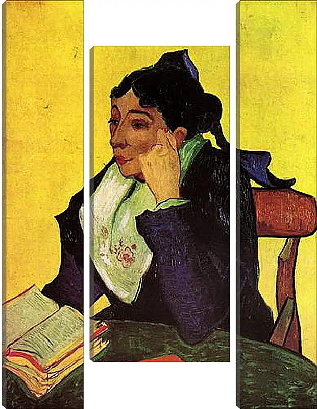 Модульная картина - L Arlesienne Madame Ginoux with Books. Винсент Ван Гог