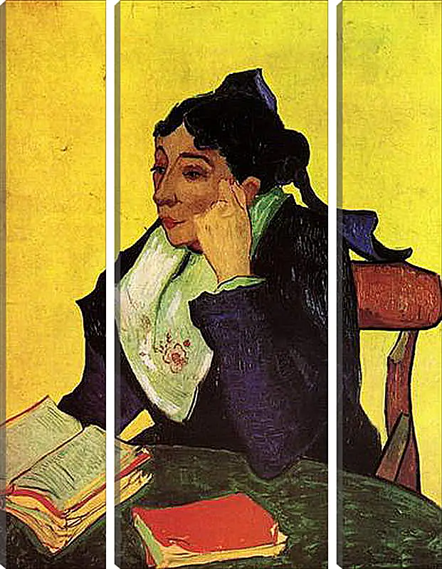 Модульная картина - L Arlesienne Madame Ginoux with Books. Винсент Ван Гог