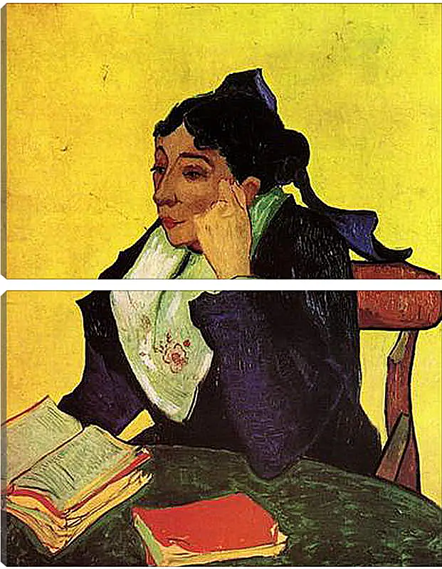 Модульная картина - L Arlesienne Madame Ginoux with Books. Винсент Ван Гог