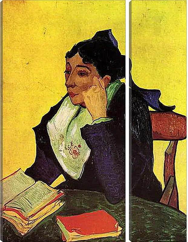 Модульная картина - L Arlesienne Madame Ginoux with Books. Винсент Ван Гог