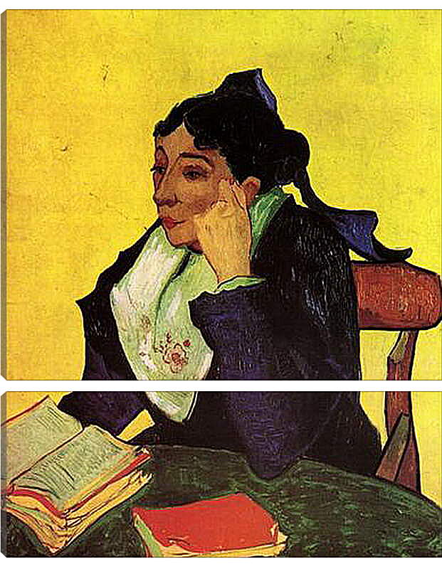 Модульная картина - L Arlesienne Madame Ginoux with Books. Винсент Ван Гог