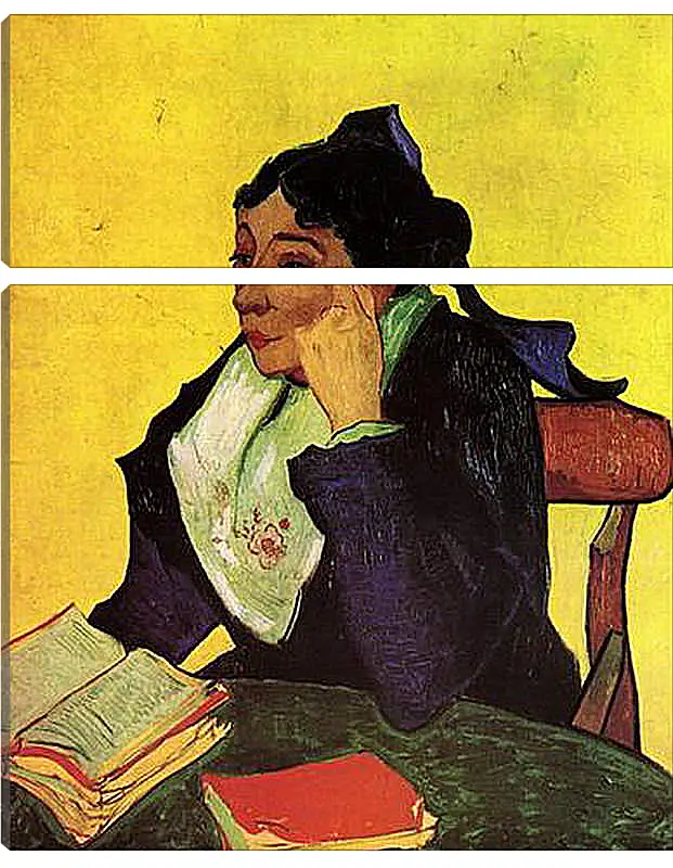 Модульная картина - L Arlesienne Madame Ginoux with Books. Винсент Ван Гог