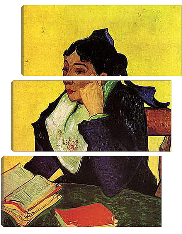 Модульная картина - L Arlesienne Madame Ginoux with Books. Винсент Ван Гог