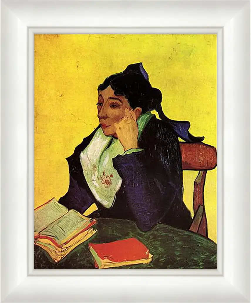 Картина в раме - L Arlesienne Madame Ginoux with Books. Винсент Ван Гог