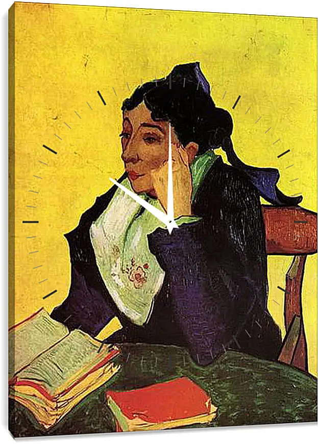 Часы картина - L Arlesienne Madame Ginoux with Books. Винсент Ван Гог