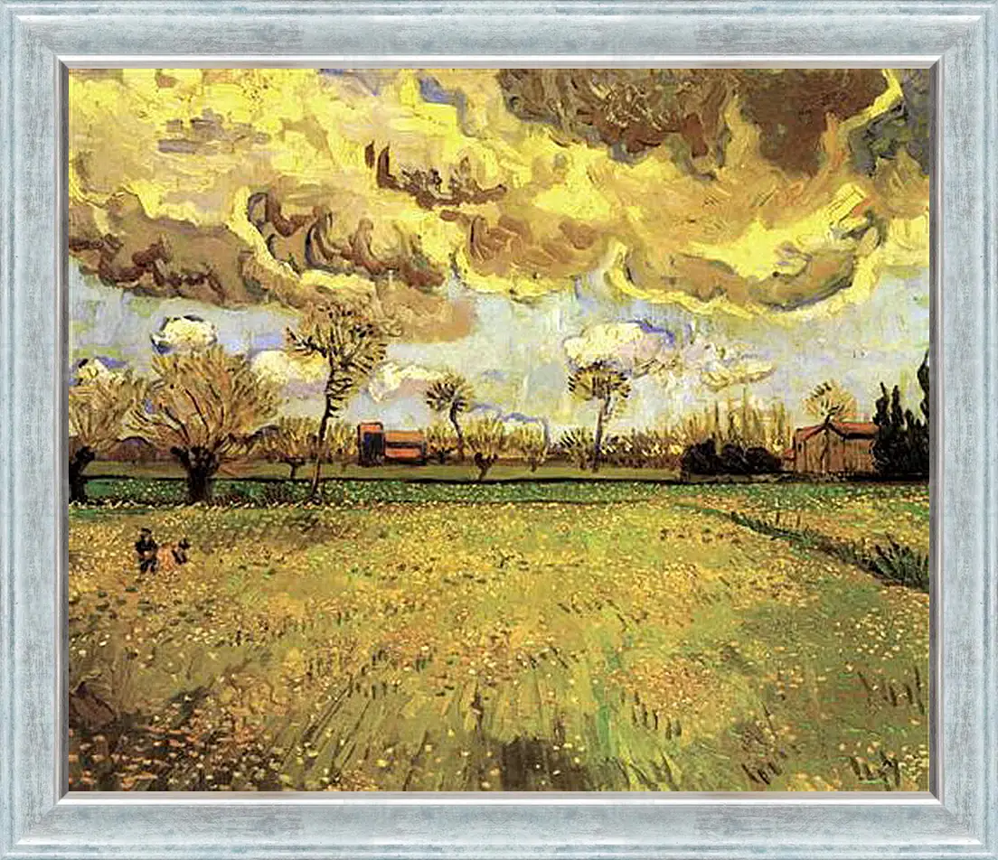 Картина в раме - Landscape Under a Stormy Sky. Винсент Ван Гог