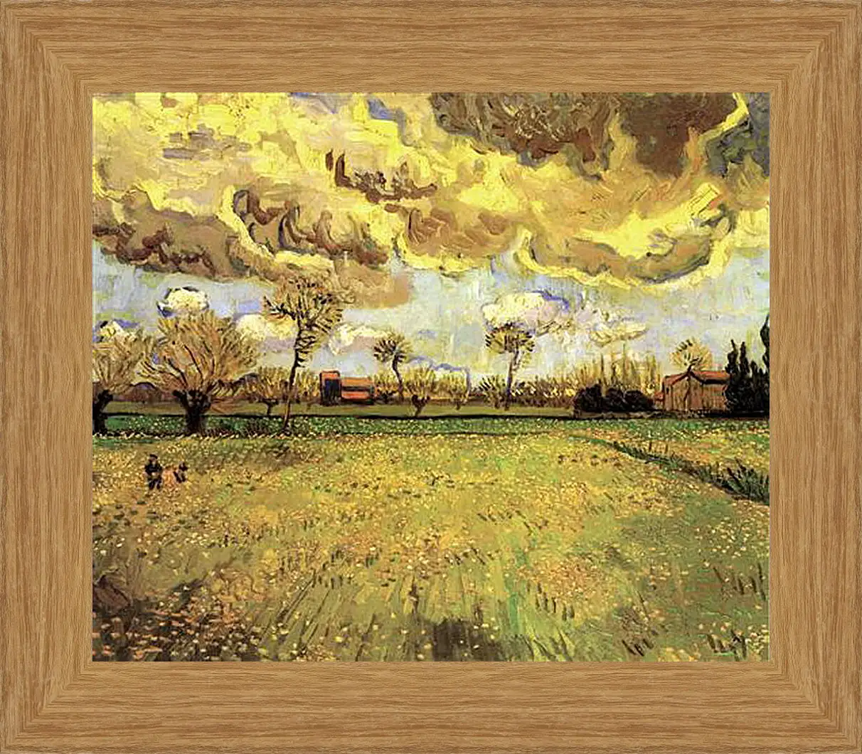 Картина в раме - Landscape Under a Stormy Sky. Винсент Ван Гог