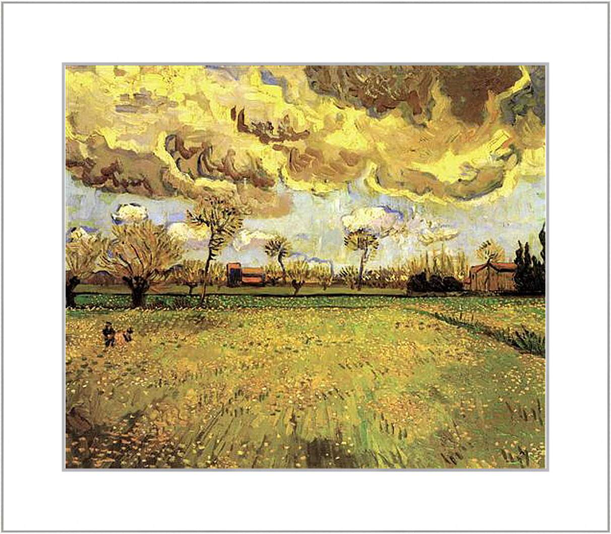 Картина в раме - Landscape Under a Stormy Sky. Винсент Ван Гог