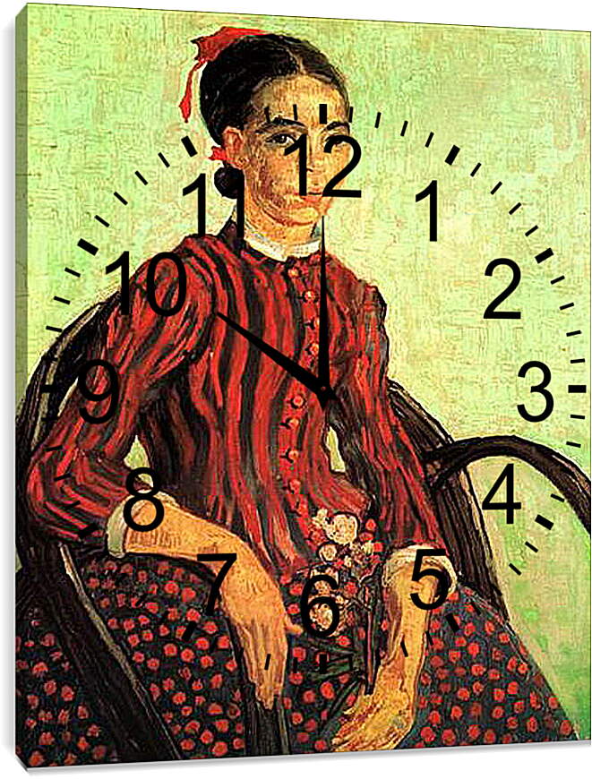 Часы картина - La Mousme, Sitting. Винсент Ван Гог