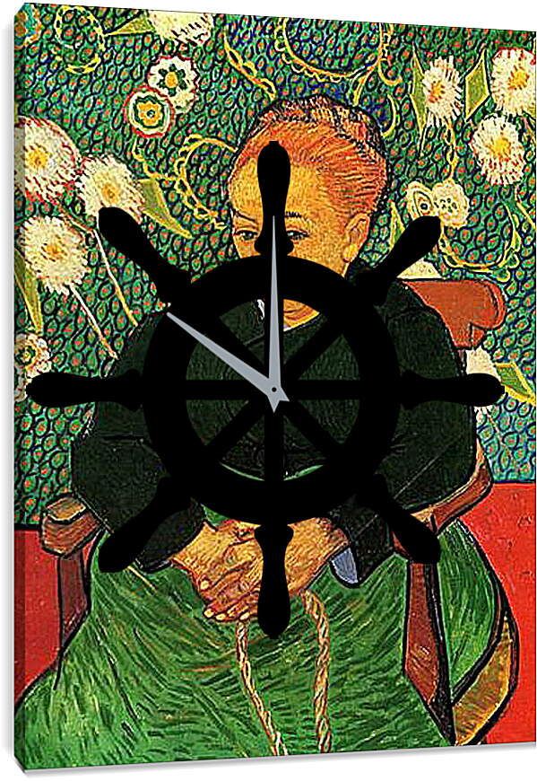 Часы картина - La Berceuse Augustine Roulin 3. Винсент Ван Гог