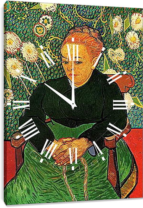 Часы картина - La Berceuse Augustine Roulin 3. Винсент Ван Гог