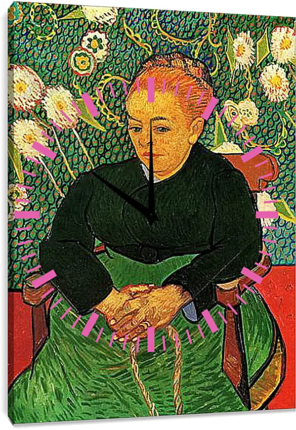 Часы картина - La Berceuse Augustine Roulin 3. Винсент Ван Гог