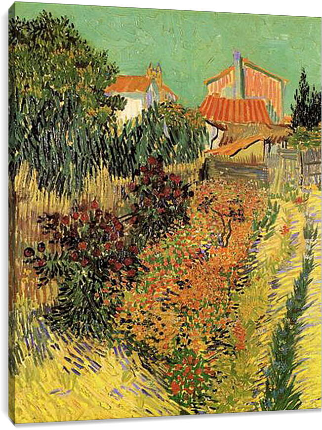 Постер и плакат - Garden Behind a House. Винсент Ван Гог
