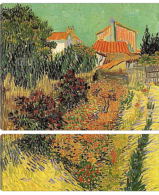 Модульная картина - Garden Behind a House. Винсент Ван Гог