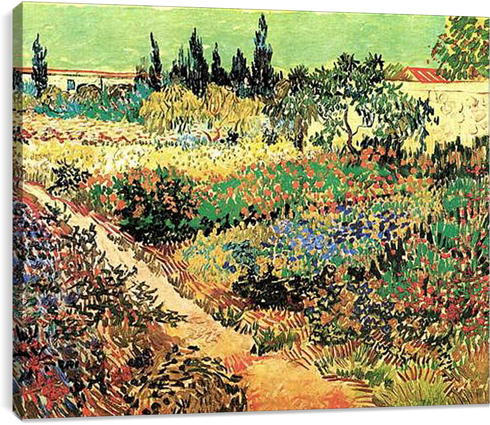 Постер и плакат - Flowering Garden with Path. Винсент Ван Гог