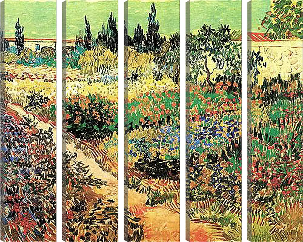 Модульная картина - Flowering Garden with Path. Винсент Ван Гог