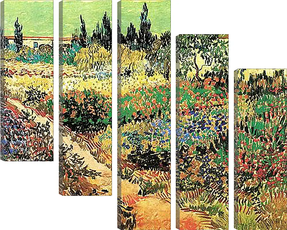 Модульная картина - Flowering Garden with Path. Винсент Ван Гог