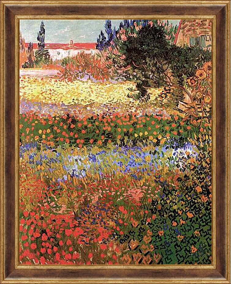 Картина в раме - Flowering Garden. Винсент Ван Гог