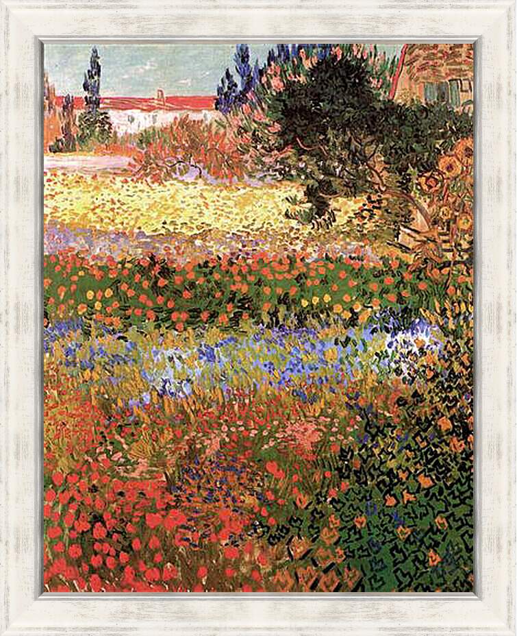 Картина в раме - Flowering Garden. Винсент Ван Гог