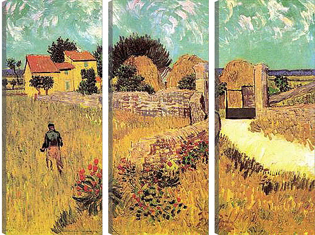 Модульная картина - Farmhouse in Provence. Винсент Ван Гог