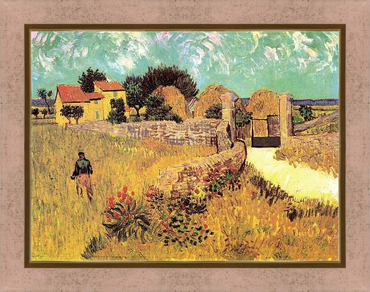 Картина в раме - Farmhouse in Provence. Винсент Ван Гог