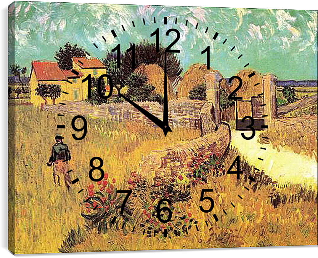 Часы картина - Farmhouse in Provence. Винсент Ван Гог
