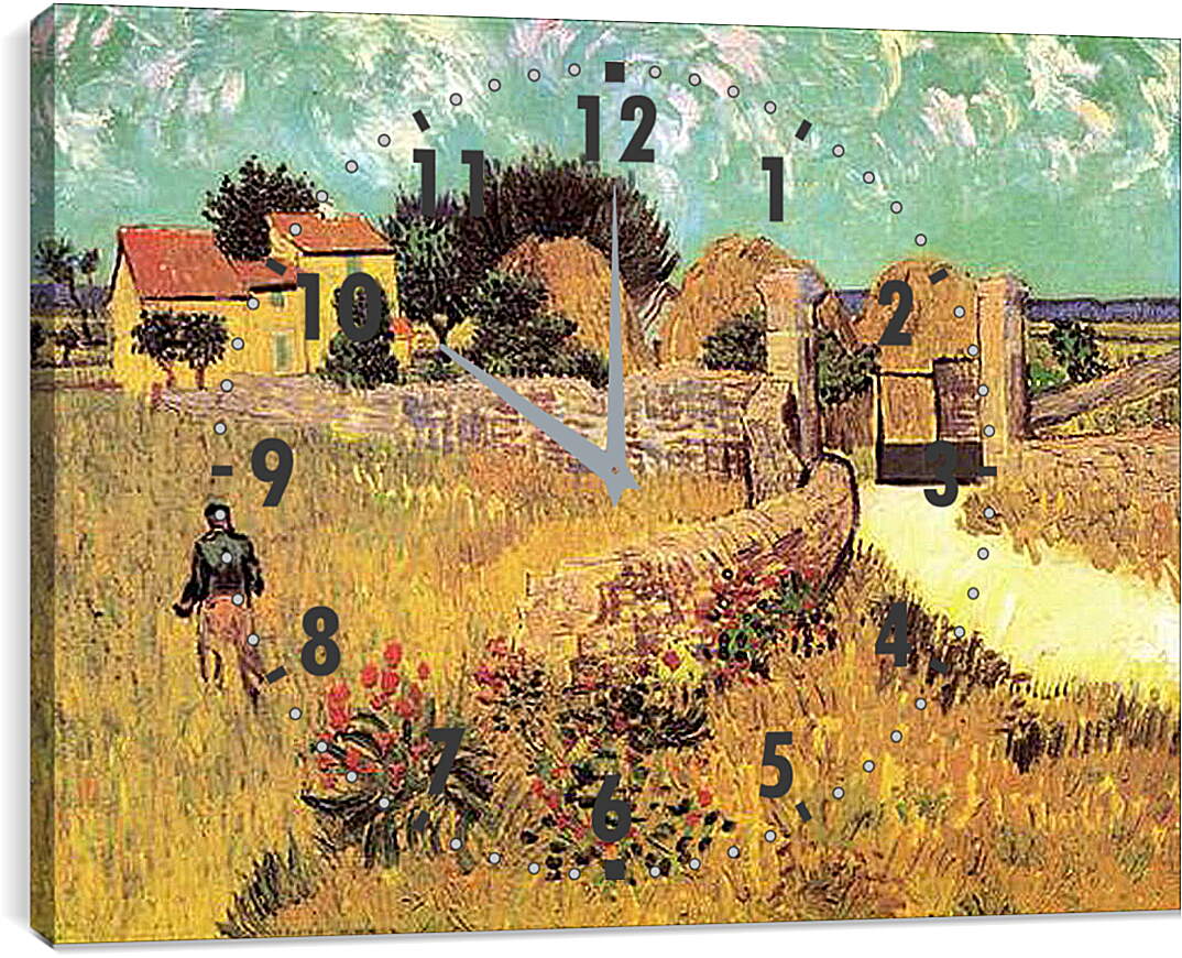 Часы картина - Farmhouse in Provence. Винсент Ван Гог