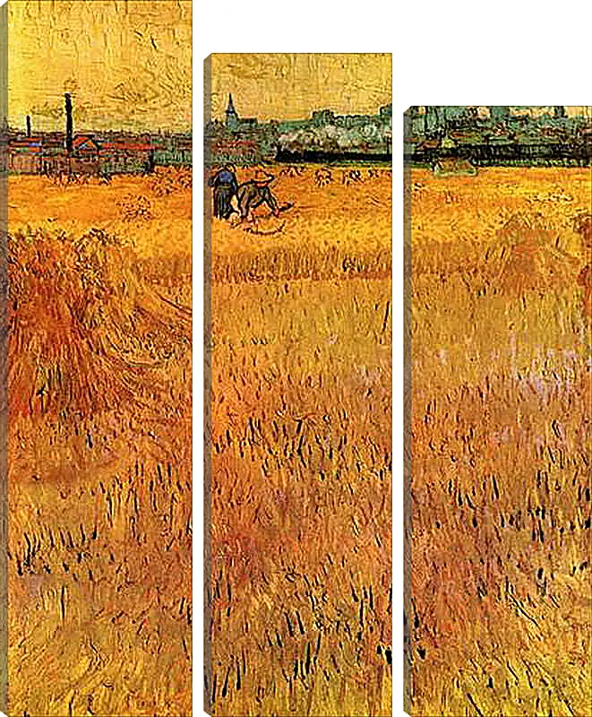 Модульная картина - Arles View from the Wheat Fields. Винсент Ван Гог