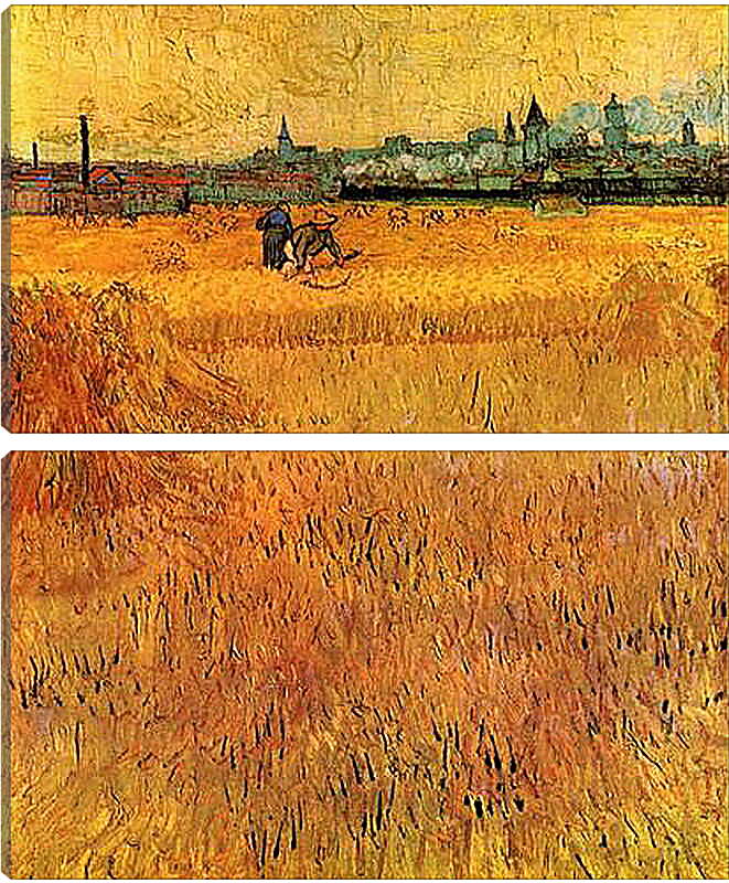 Модульная картина - Arles View from the Wheat Fields. Винсент Ван Гог