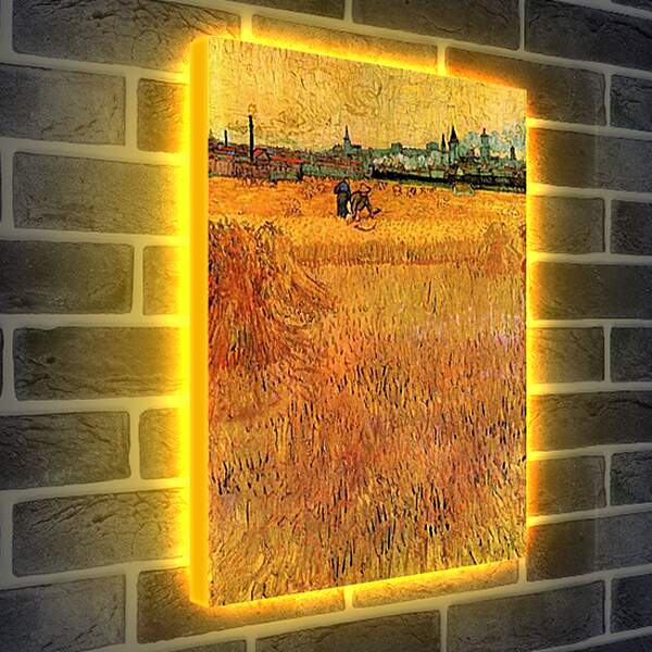 Лайтбокс световая панель - Arles View from the Wheat Fields. Винсент Ван Гог