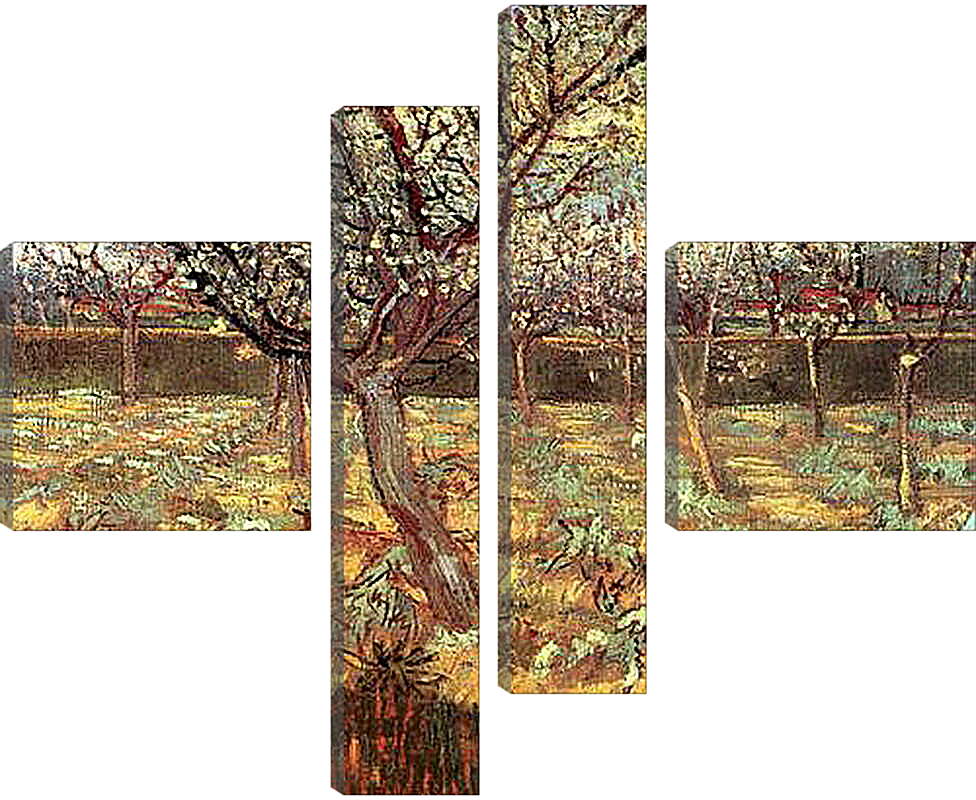 Модульная картина - Apricot Trees in Blossom 2. Винсент Ван Гог