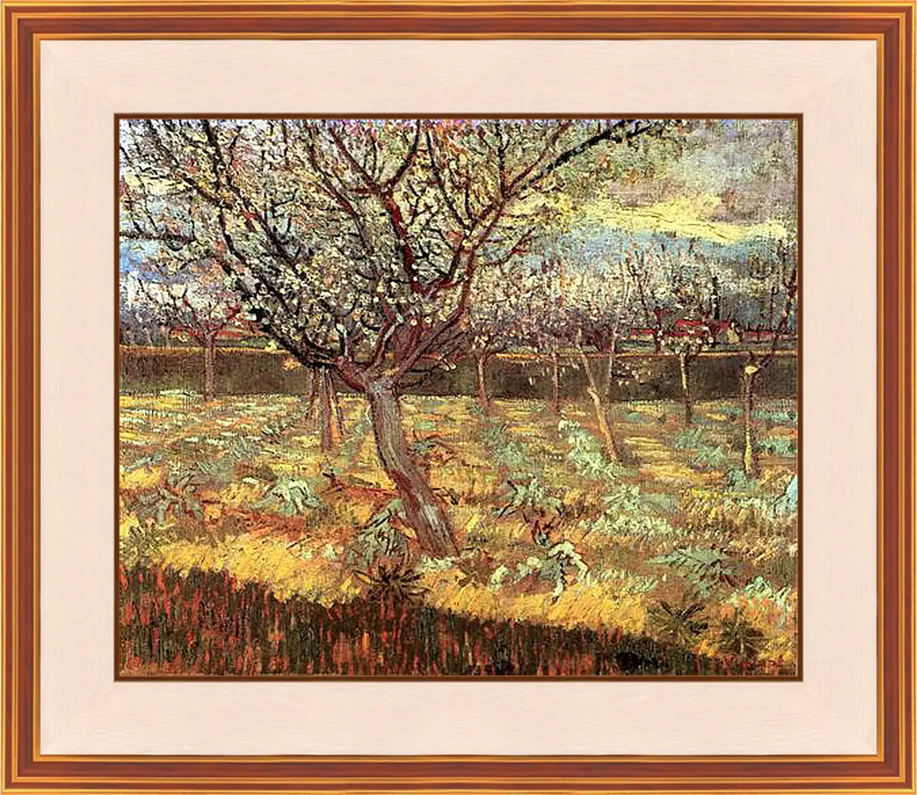 Картина в раме - Apricot Trees in Blossom 2. Винсент Ван Гог