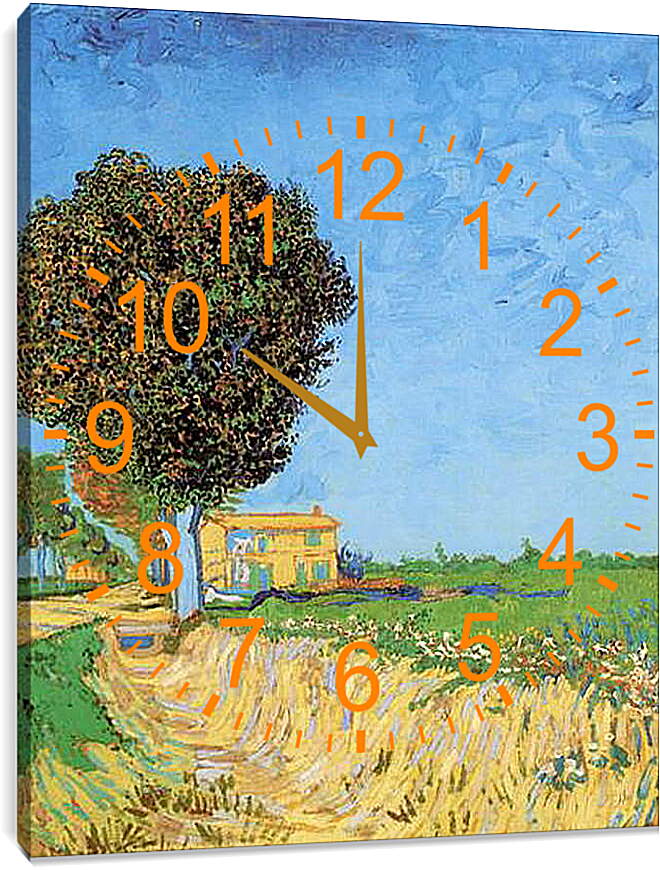 Часы картина - A Lane near Arles. Винсент Ван Гог
