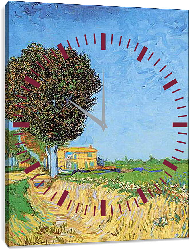 Часы картина - A Lane near Arles. Винсент Ван Гог