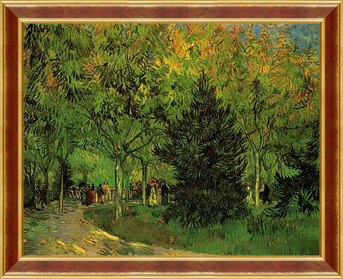 Картина в раме - A Lane in the Public Garden at Arles. Винсент Ван Гог