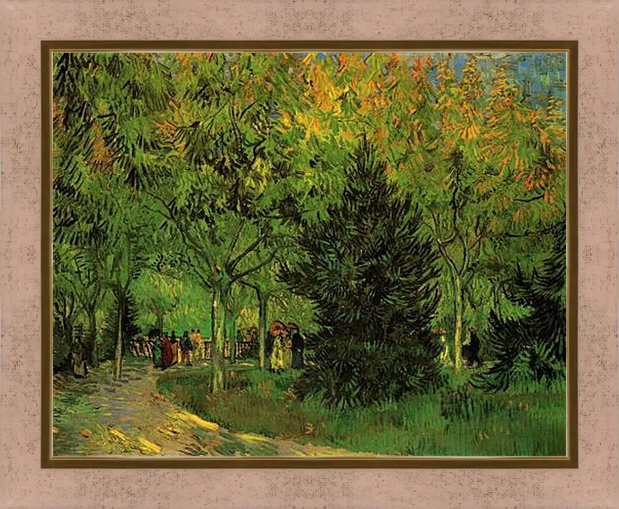 Картина в раме - A Lane in the Public Garden at Arles. Винсент Ван Гог