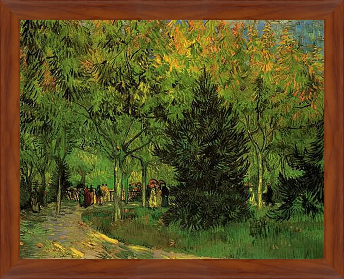 Картина в раме - A Lane in the Public Garden at Arles. Винсент Ван Гог