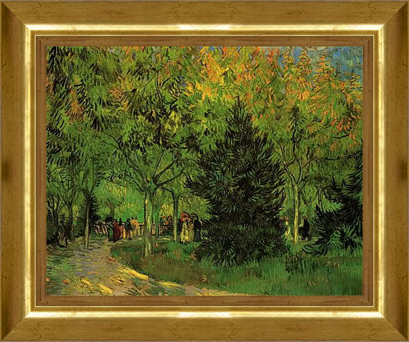 Картина в раме - A Lane in the Public Garden at Arles. Винсент Ван Гог