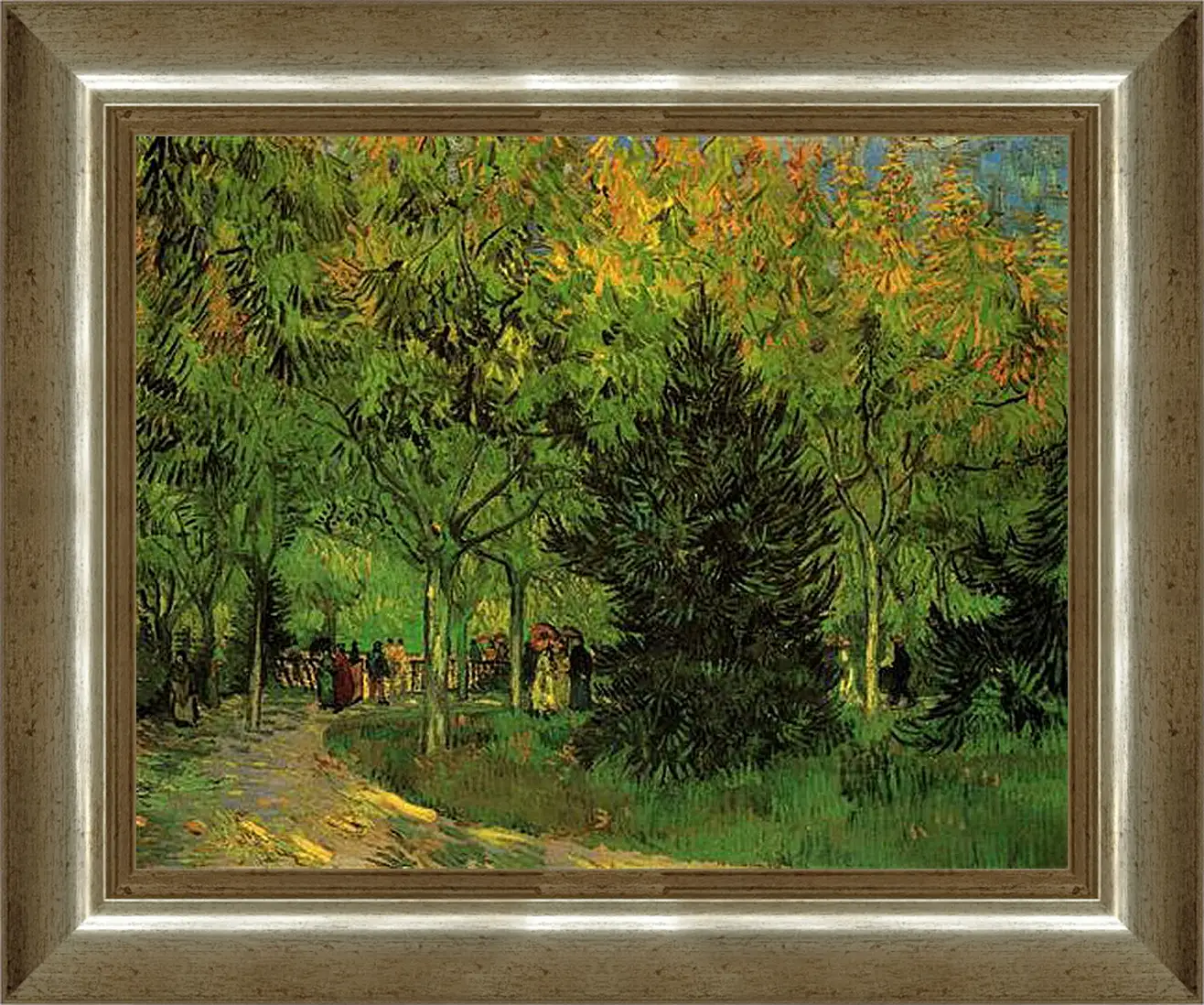 Картина в раме - A Lane in the Public Garden at Arles. Винсент Ван Гог