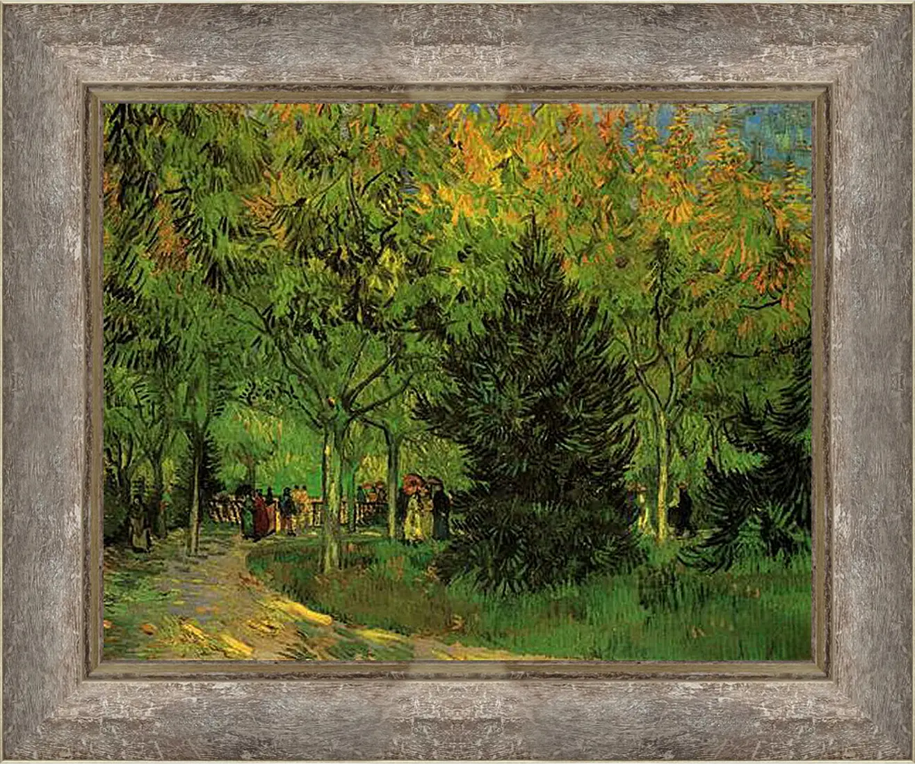 Картина в раме - A Lane in the Public Garden at Arles. Винсент Ван Гог