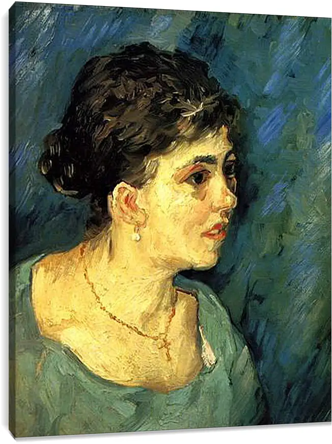 Постер и плакат - Portrait of Woman in Blue. Винсент Ван Гог