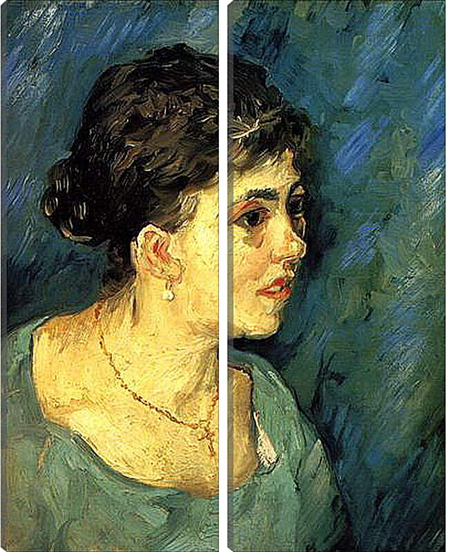 Модульная картина - Portrait of Woman in Blue. Винсент Ван Гог