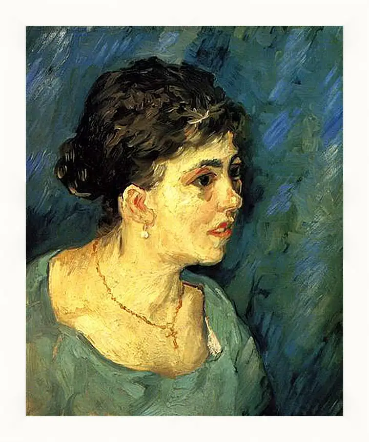 Картина в раме - Portrait of Woman in Blue. Винсент Ван Гог