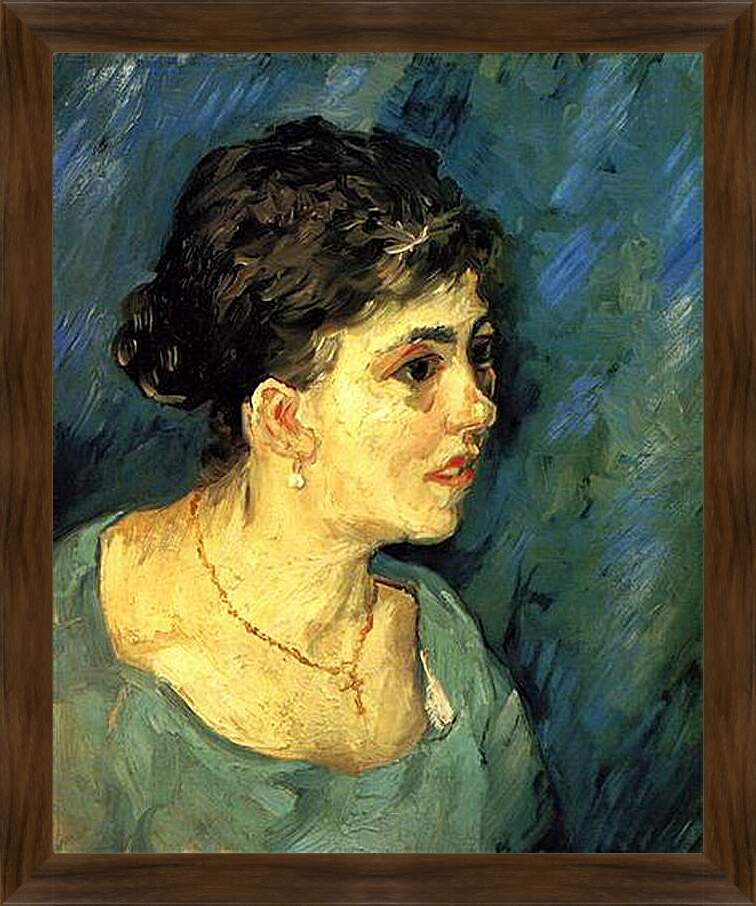 Картина в раме - Portrait of Woman in Blue. Винсент Ван Гог