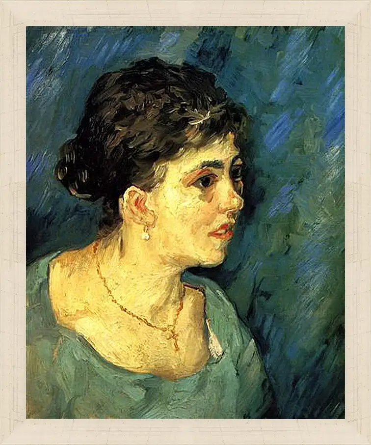 Картина в раме - Portrait of Woman in Blue. Винсент Ван Гог