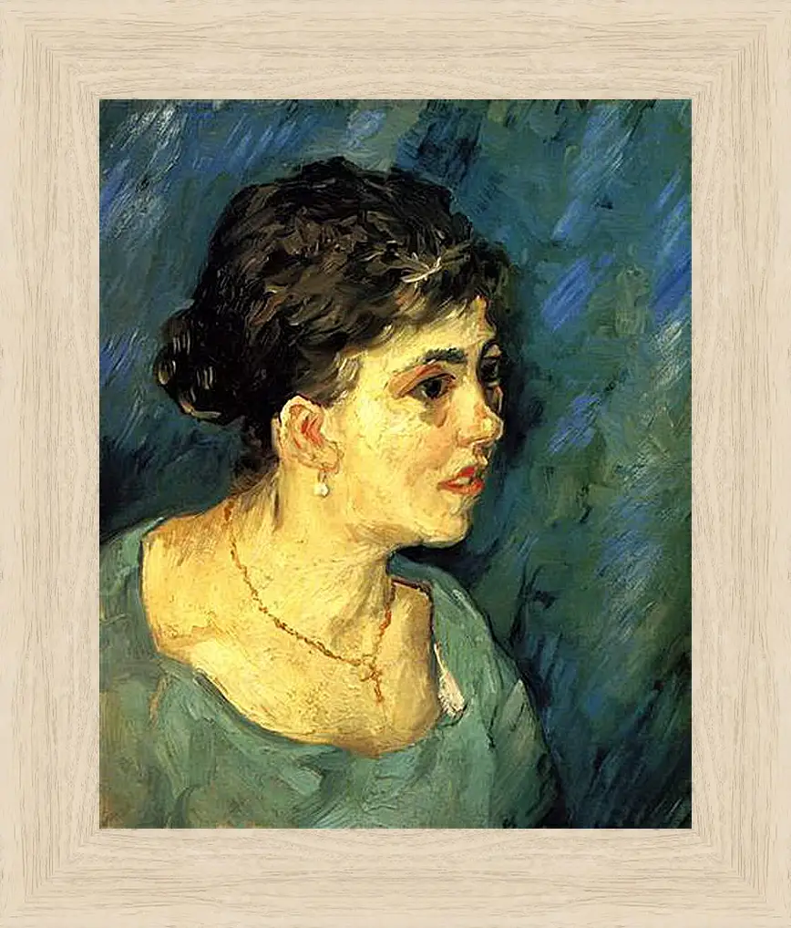 Картина в раме - Portrait of Woman in Blue. Винсент Ван Гог