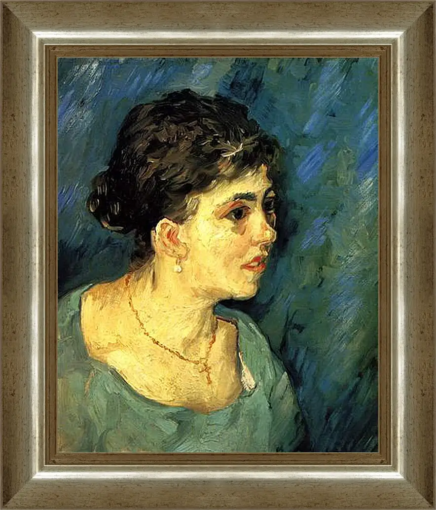 Картина в раме - Portrait of Woman in Blue. Винсент Ван Гог