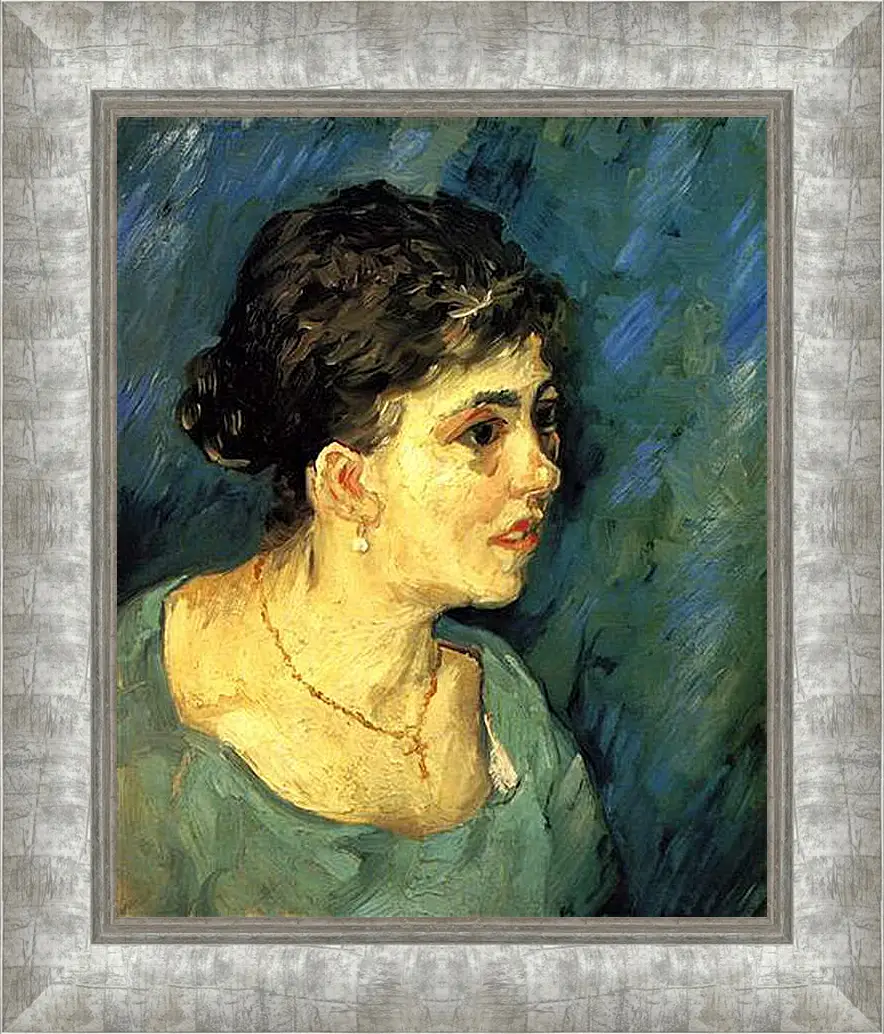 Картина в раме - Portrait of Woman in Blue. Винсент Ван Гог