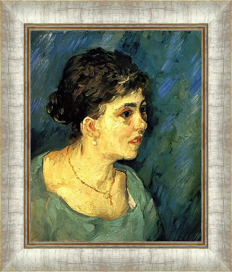 Картина в раме - Portrait of Woman in Blue. Винсент Ван Гог