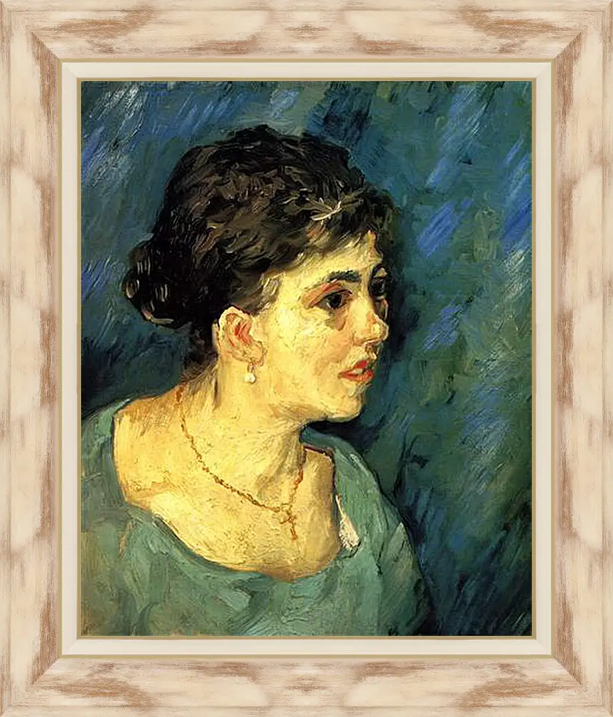 Картина в раме - Portrait of Woman in Blue. Винсент Ван Гог